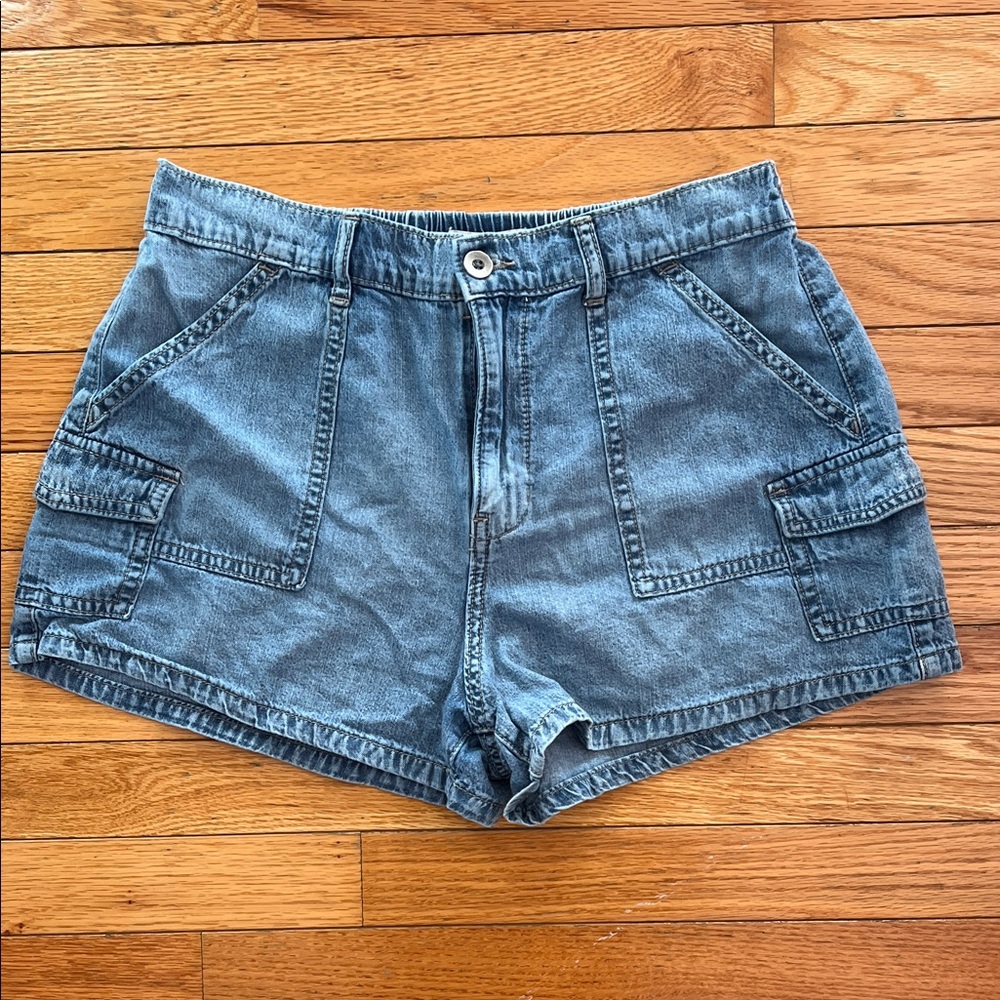Casual Blue Women's Cargo Shorts